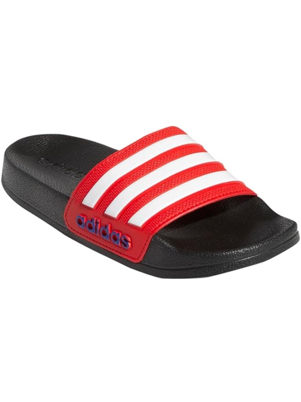 Adidas Adilette Shower Slides - Kids RED/WHITE 3-Stripes ✨-NWB - Picture 6 of 9